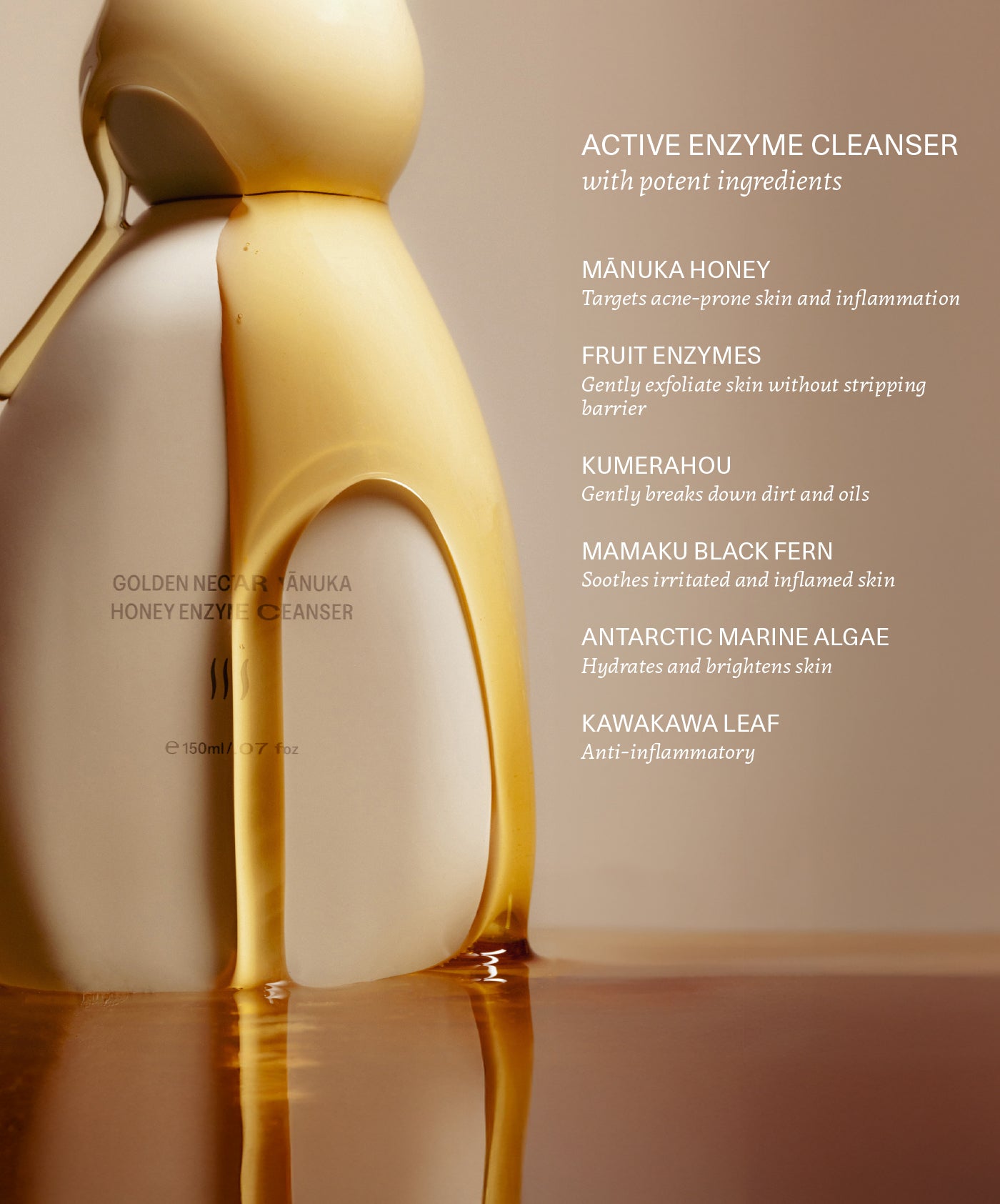 Golden Nectar Mānuka Honey Enzyme Cleanser
